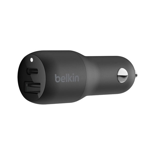 Cargador de auto 37W con cable USB-C a Lightning Belkin Negro