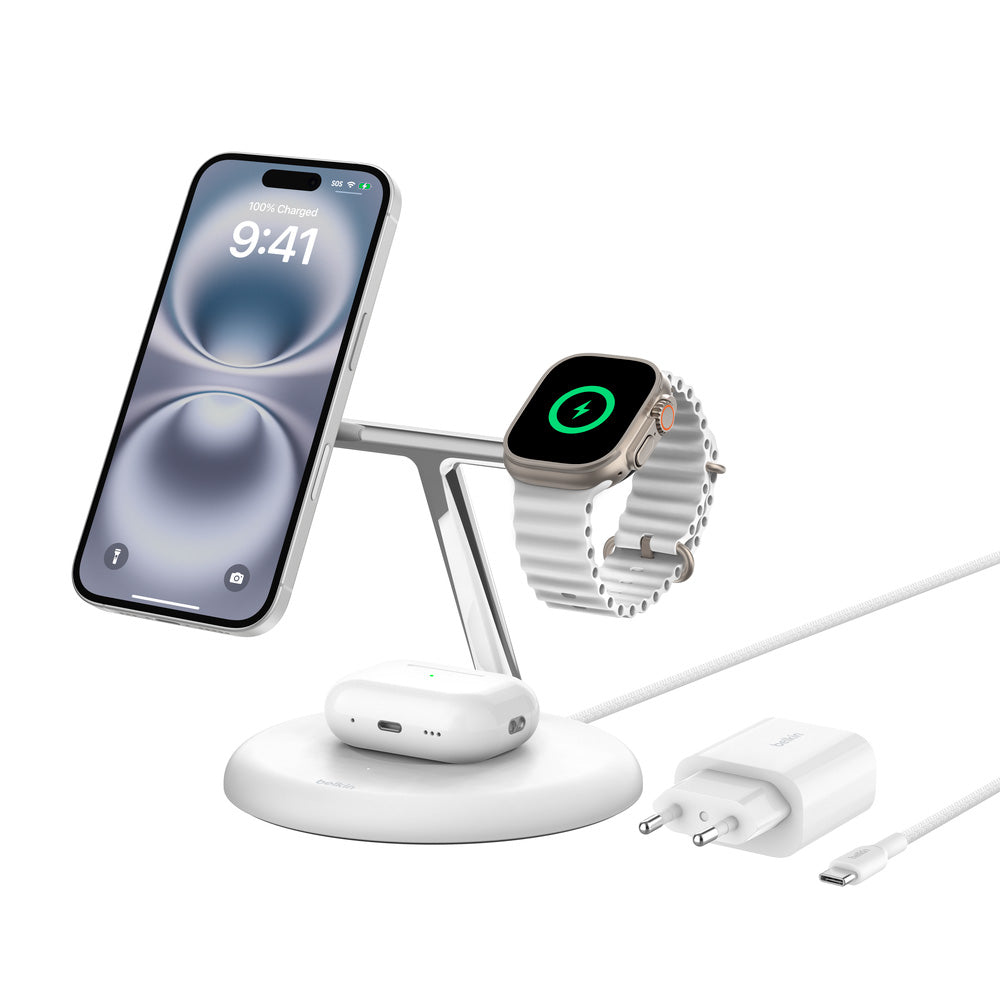 Base de carga 3 en 1 BoostCharge Qi2 15W Belkin