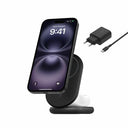 Base de carga 2 en 1 inalambrica plegable Qi2 Belkin negra