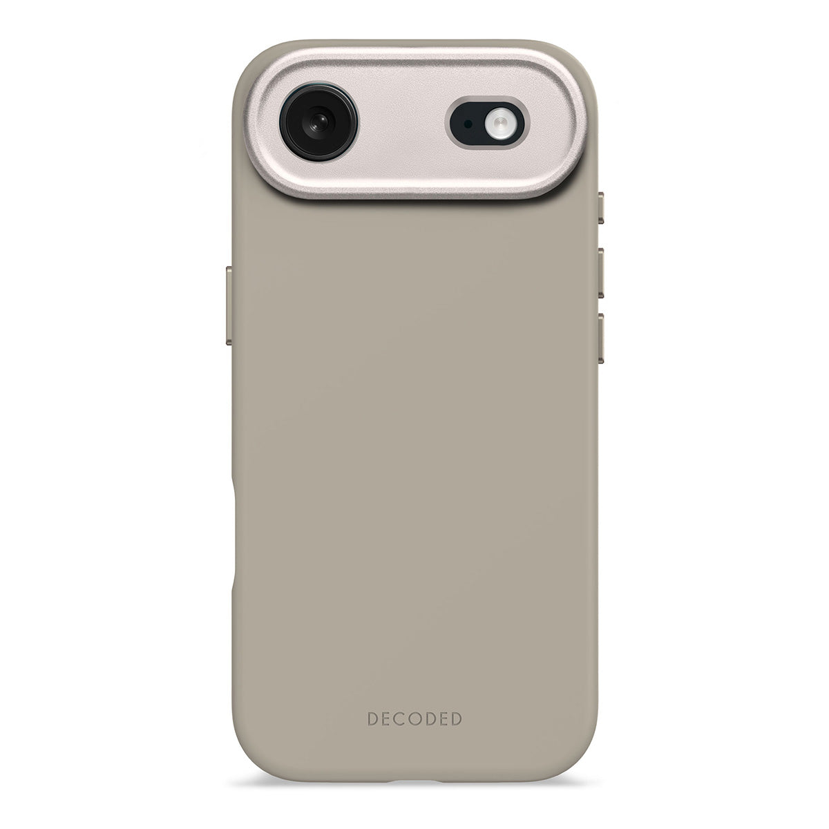 Funda silicona antimicrobiana iPhone 17 Air Decoded taupe suave