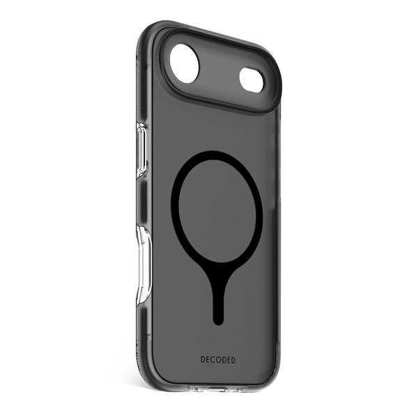 Funda transparente DropTec iPhone 17 Air Decoded negro esmerilado