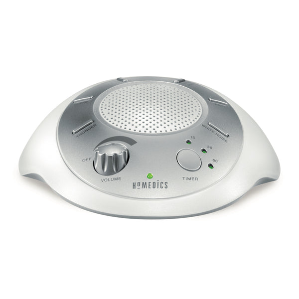 Parlante para relajación y sueño con ruido blanco y sonidos relajantes Homedics blanco