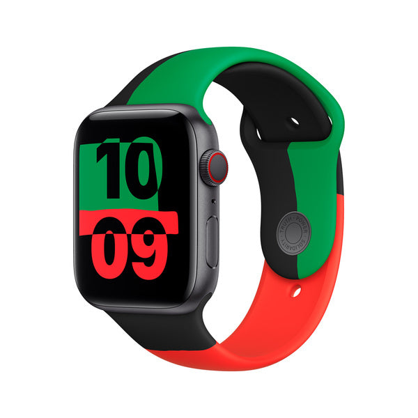 Banda Apple Watch 44/45 mm deportiva Black Unity