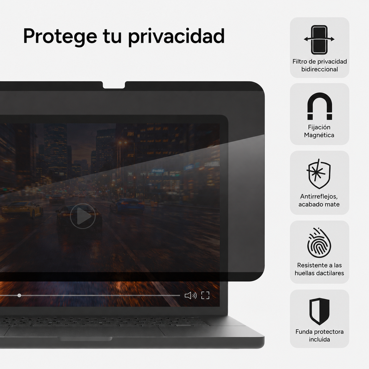 Lamina privacidad removible MacBook Air 13" M5/M4 Zagg